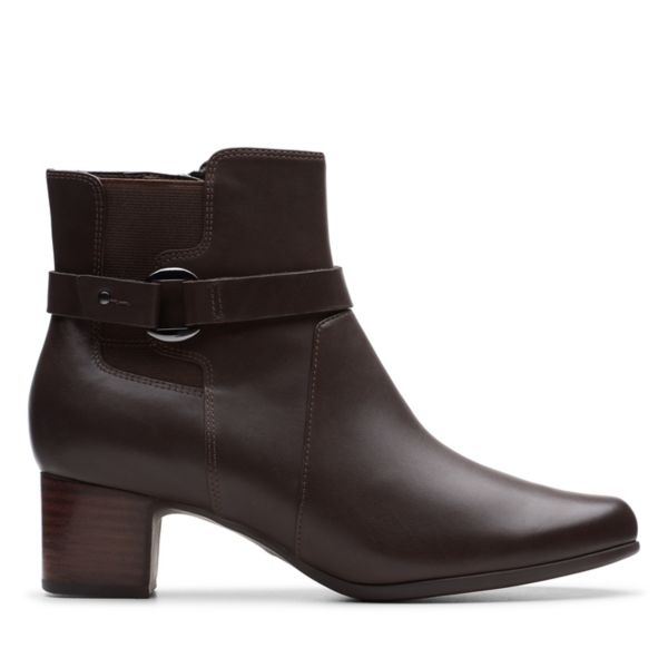 Clarks Womens Un Damson Mid Ankle Boots Brown | CA-8374956